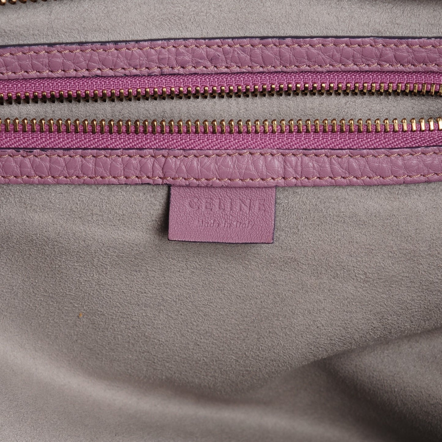 Pebbled Calfskin Mini Luggage Lilac