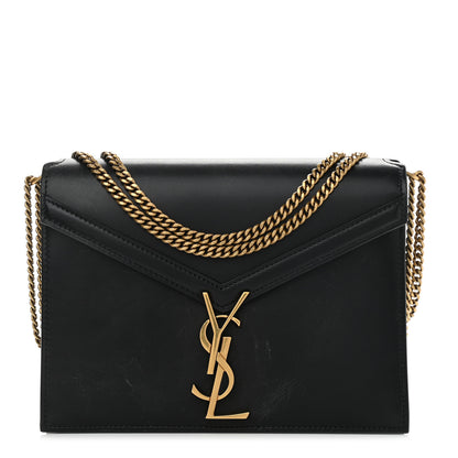 Saint Laurent Smooth Calfskin Monogram Cassandra Clasp Bag Black 1 of 19