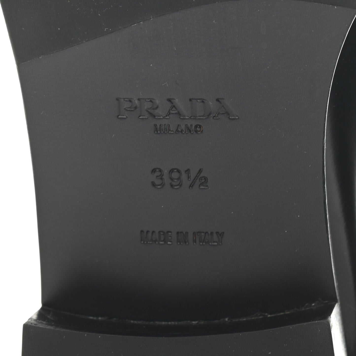 Spazzolato Metal Triangle Logo 20mm Loafers 39.5 Black