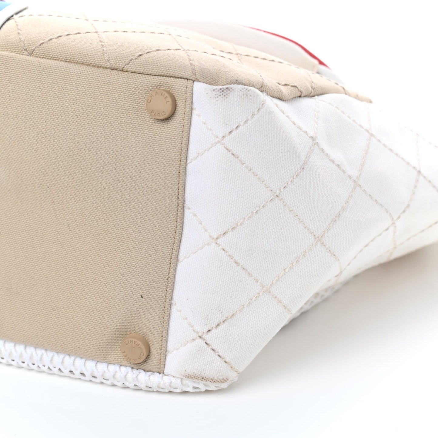 Canvas Quilted N°5 Shopping Tote Beige