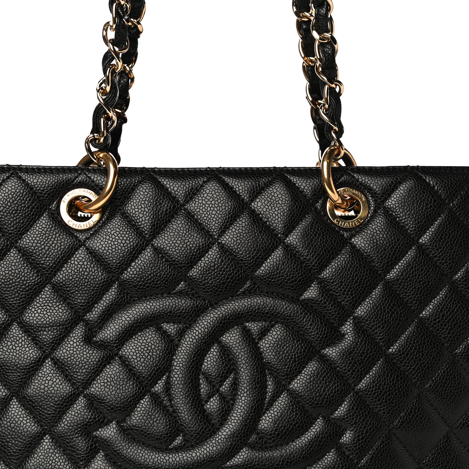 Chanel Caviar Quilted Grand Shopping Tote GST Black 7 of 12