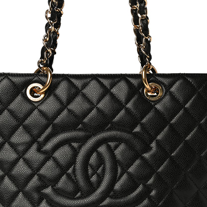 Chanel Caviar Quilted Grand Shopping Tote GST Black 7 of 12