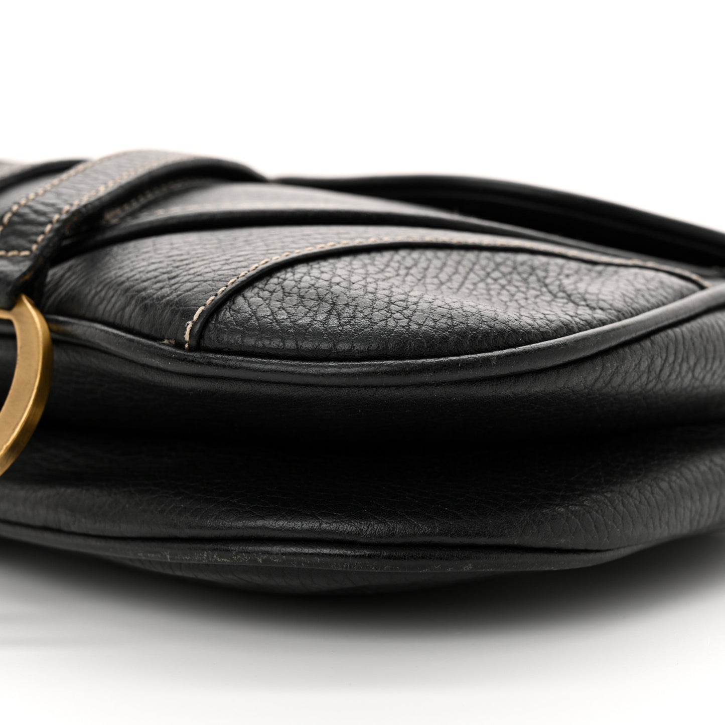 Calfskin Double Saddle Bag Black