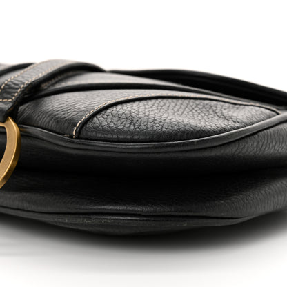 Christian Dior Calfskin Double Saddle Bag Black 10 of 13