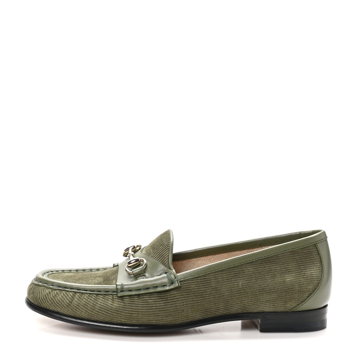 Gucci Corduroy Womens 1953 Horsebit Loafers 37 1 of 9