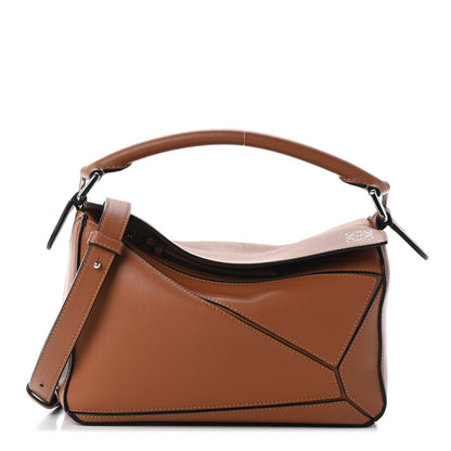 Loewe Calfskin Small Puzzle Bag Tan 1 of 8