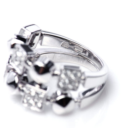 Bulgari 18K White Gold Diamond Lucia Ring 48 4.25 6 of 6