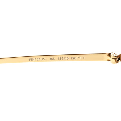 Fendi Metal Crystal Fendi First Shield Sunglasses FE4121US Gold 6 of 7
