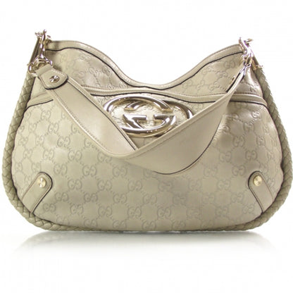Gucci Guccissima Britt Shoulder Bag Ivory 1 of 13