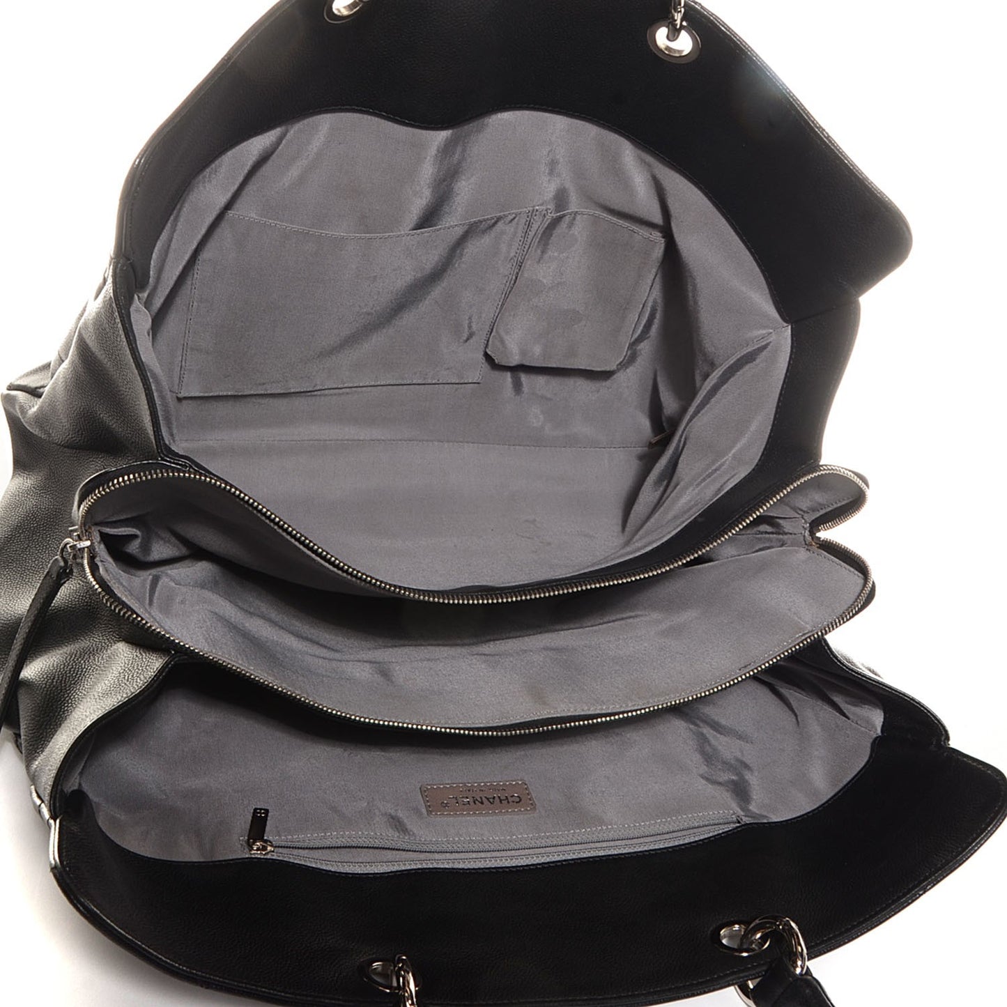 Caviar Quilted XL Tote Black