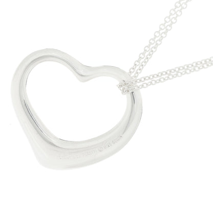 Tiffany Sterling Silver 35mm Elsa Peretti Open Heart Pendant Necklace 4 of 5
