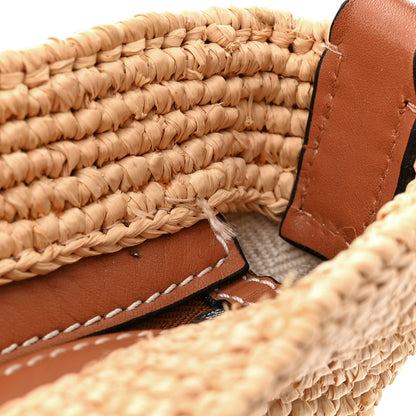 Loewe Calfskin Raffia Paulas Ibiza Pochette Bag Natural Tan 11 of 11