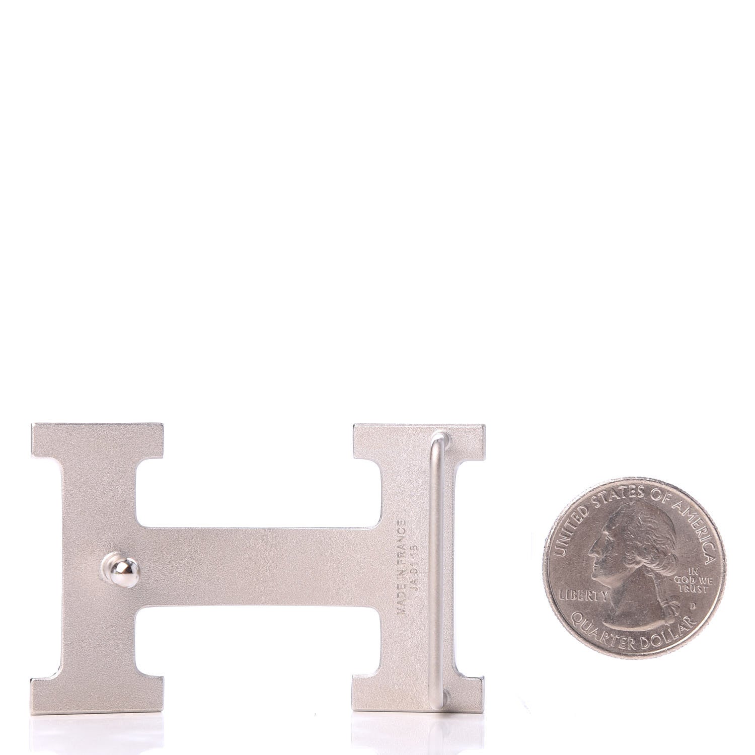 Hermes Polished Palladium 32mm H Belt Buckle Silver 2 of 4