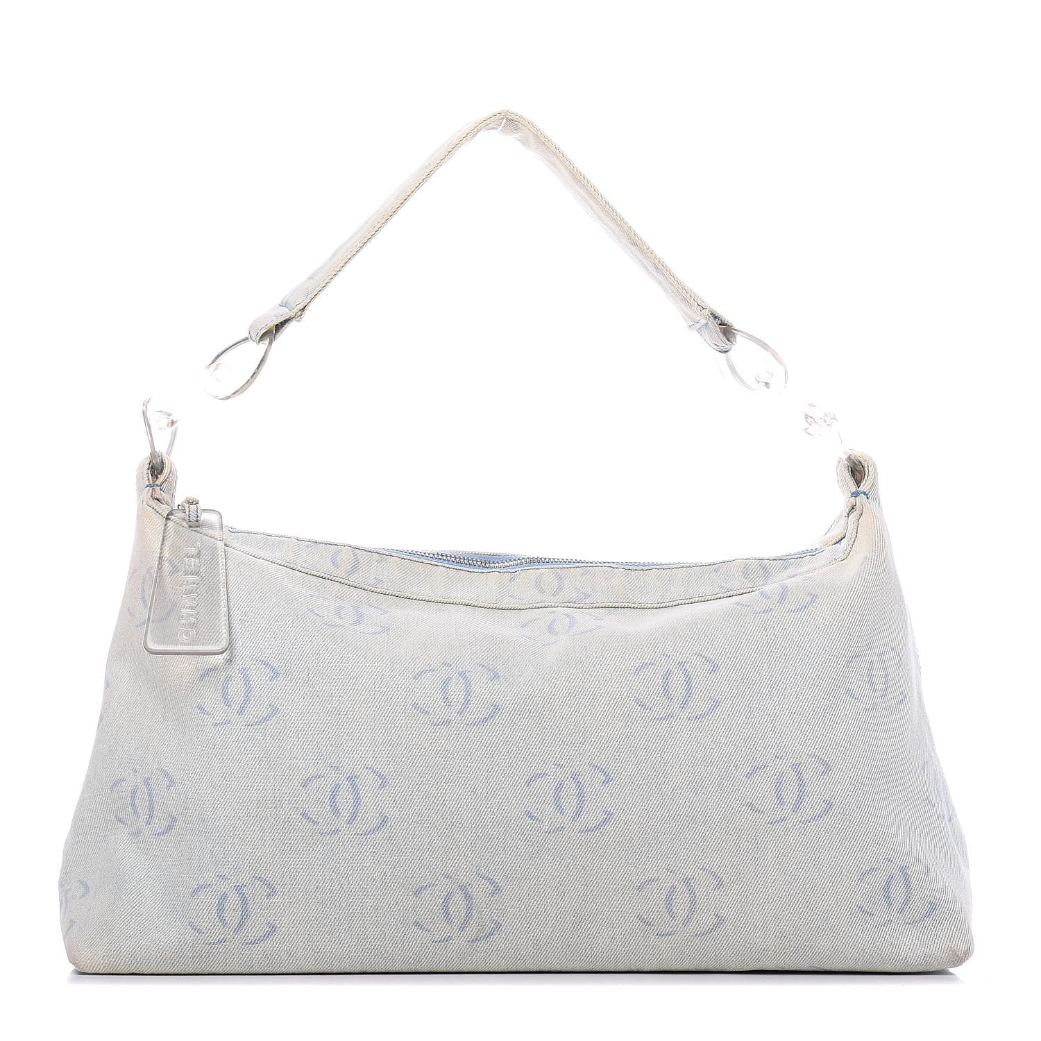 Chanel Canvas CC Hobo Light Blue 1 of 10