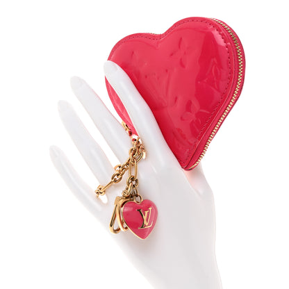 Louis Vuitton Vernis Heart Coin Purse Rose Pop 2 of 8