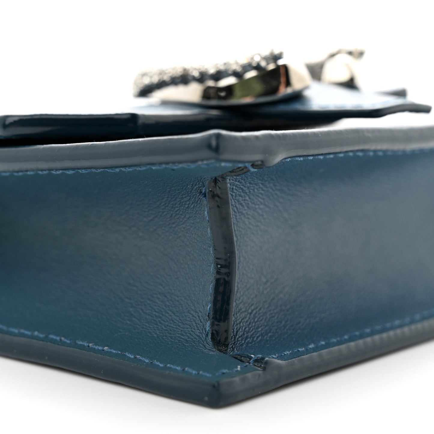 Smooth Calfskin Mini Paris Crossbody Butterfly Blue Silver