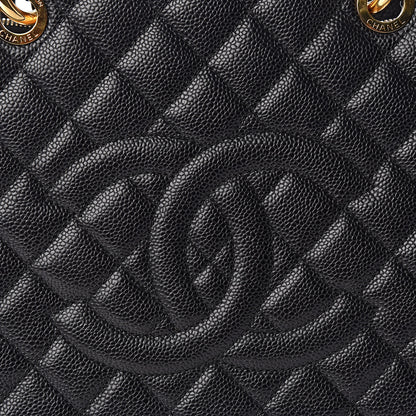 Chanel Caviar Quilted XL Grand Shopping Tote GST Black 8 of 12