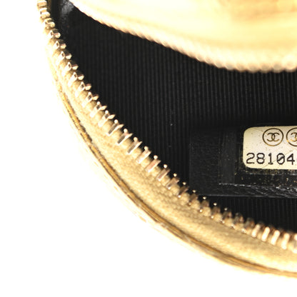 Chanel Metallic Calfskin Crocodile Embossed Cocodile Zip Around Classic Coin Purse Gold 7 of 7