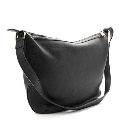Gucci Grained Calfskin Logo Half Moon Hobo Black 3 of 11