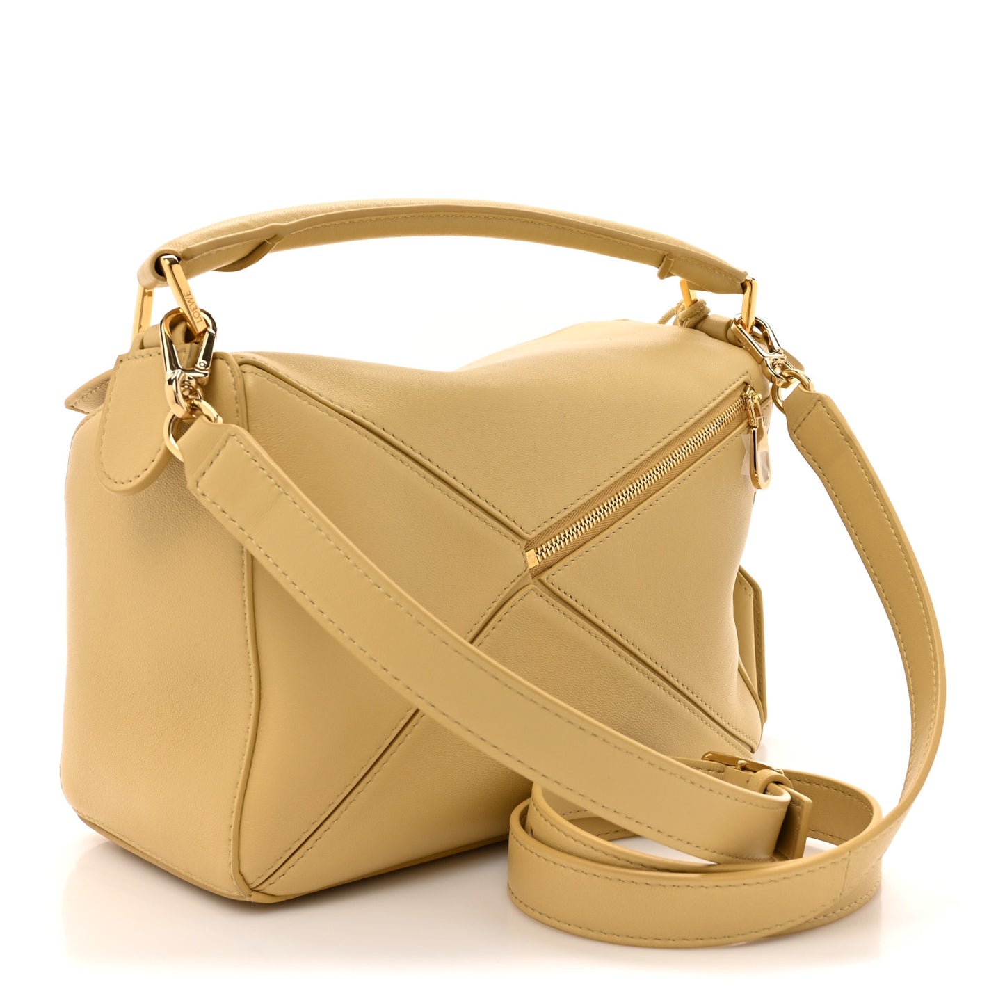 Calfskin Small Puzzle Bag Dark Butter