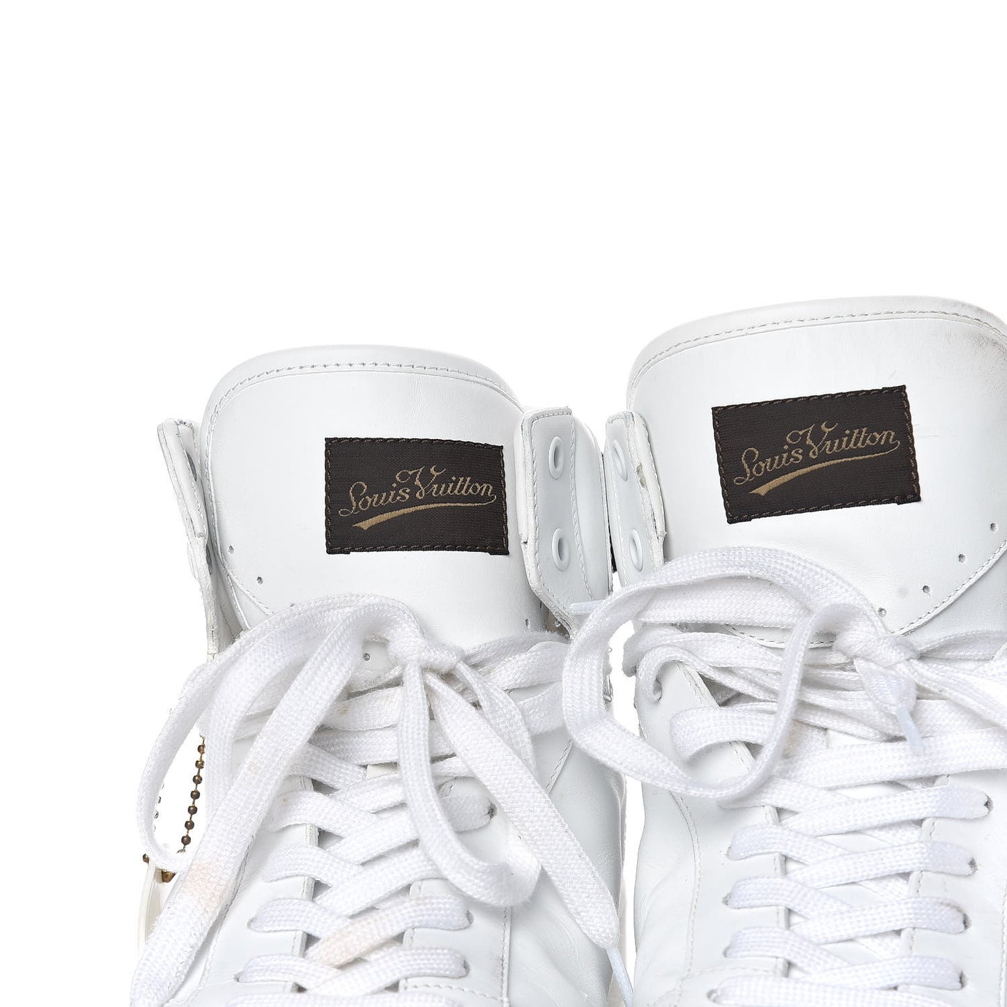 Calfskin Monogram Rivoli High Top Sneakers 10 White