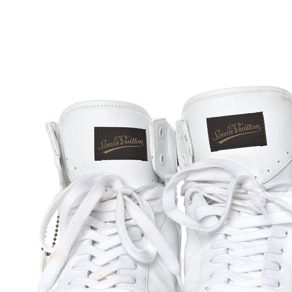 Louis Vuitton Calfskin Monogram Rivoli High Top Sneakers 10 White 18 of 22