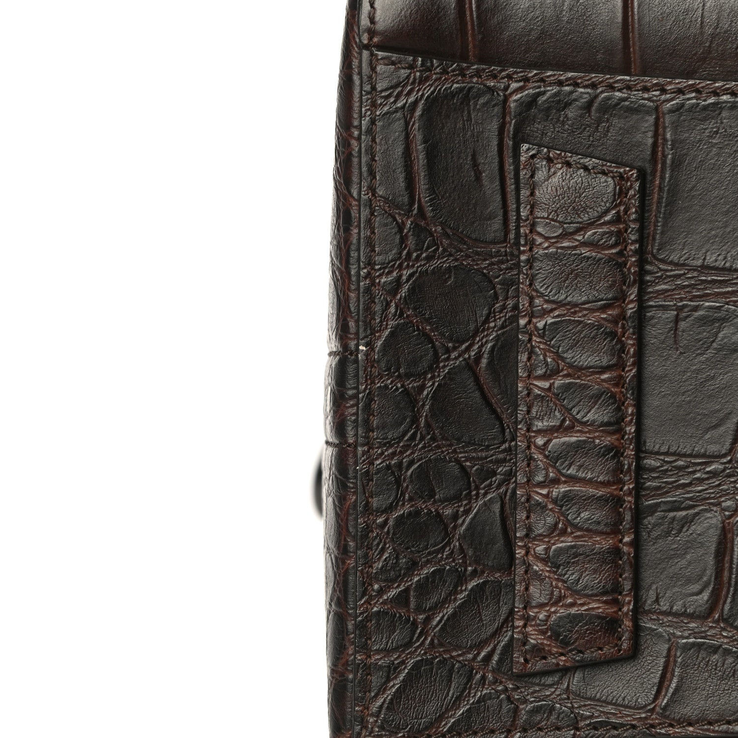 Givenchy Calfskin Crocodile Embossed 3D Stud Medium Antigona Brown 13 of 16