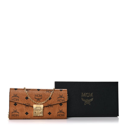 MCM Visetos Large Patricia Chain Wallet Cognac 8 of 8