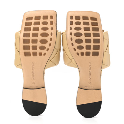 Bottega Veneta Nappa Maxi Intrecciato Lido Flat Sandals 38 Cane Sugar 5 of 9