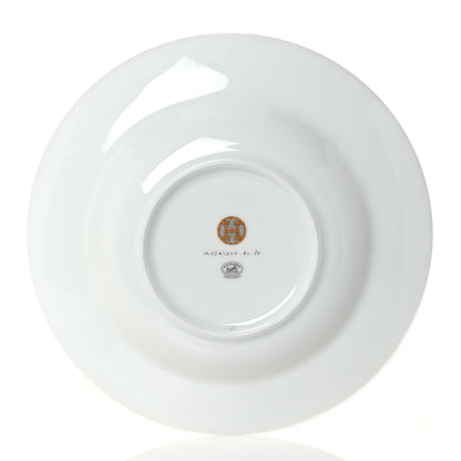 Hermes Porcelain Mosaique Au 24 Soup Bowl Gold 2 of 6
