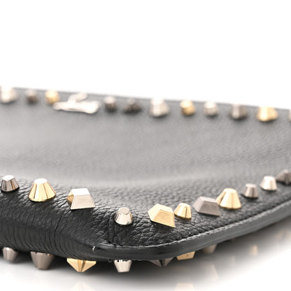 Christian Louboutin Calfskin Empire Trashmix Spike Loubiclutch Clutch Black 9 of 10