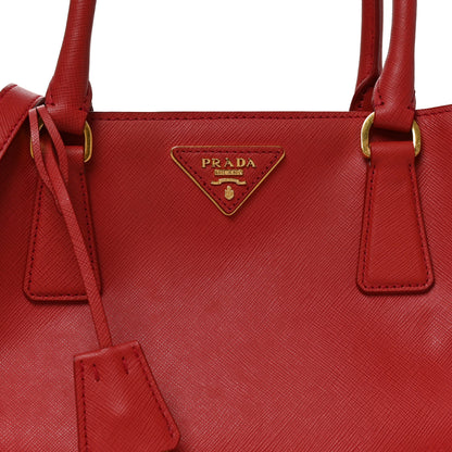 Prada Saffiano Lux Medium Tote Fuoco 7 of 9
