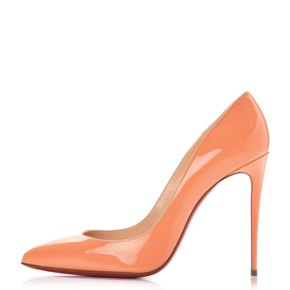 Christian Louboutin Patent Pigalle Follies 100 Pumps 40 Mango 1 of 8