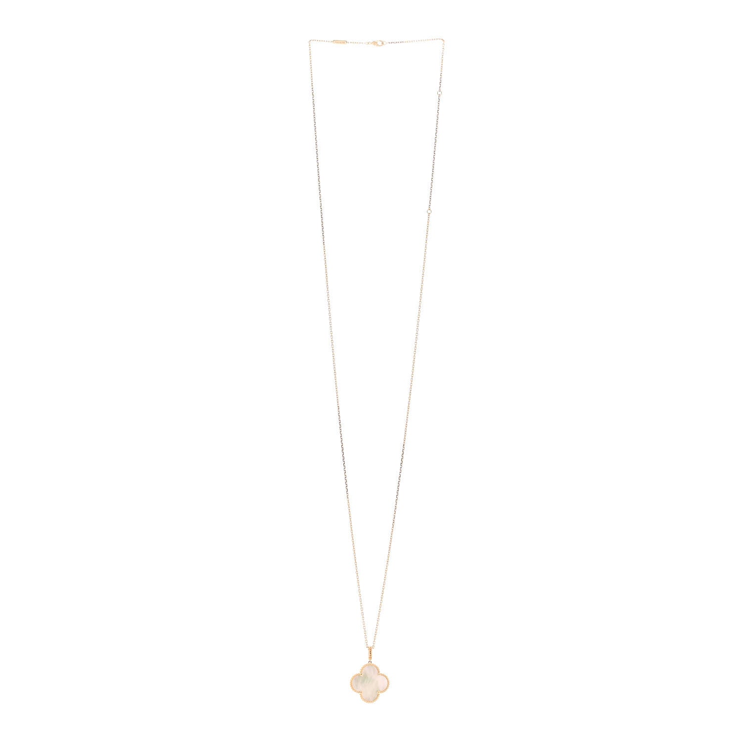 Van Cleef & Arpels 18K Yellow Gold Mother of Pearl Magic Alhambra Long Necklace 3 of 6