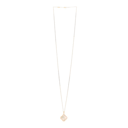 Van Cleef & Arpels 18K Yellow Gold Mother of Pearl Magic Alhambra Long Necklace 3 of 6