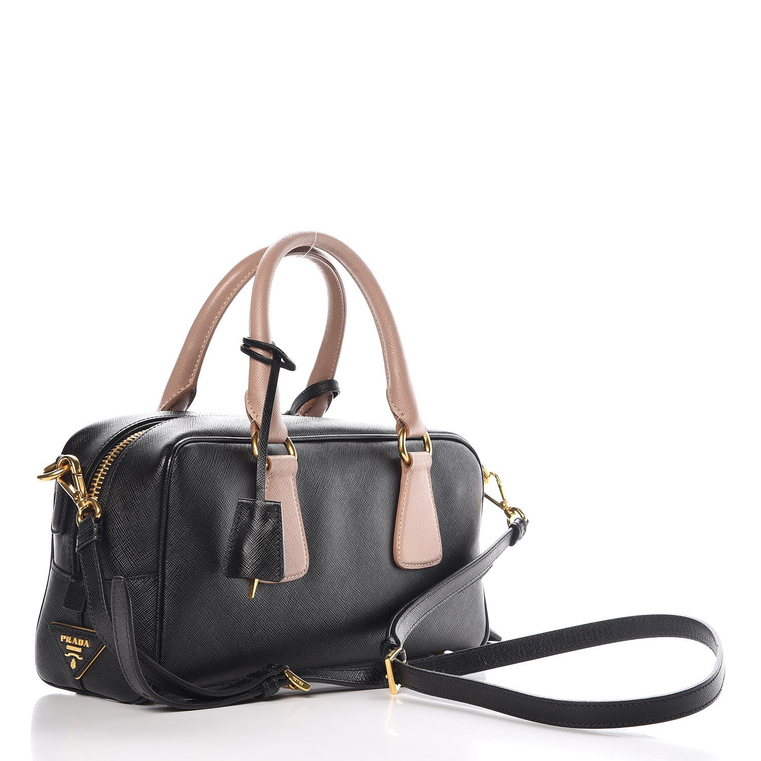 Prada Saffiano Lux Bowler Black Cammeo 4 of 10