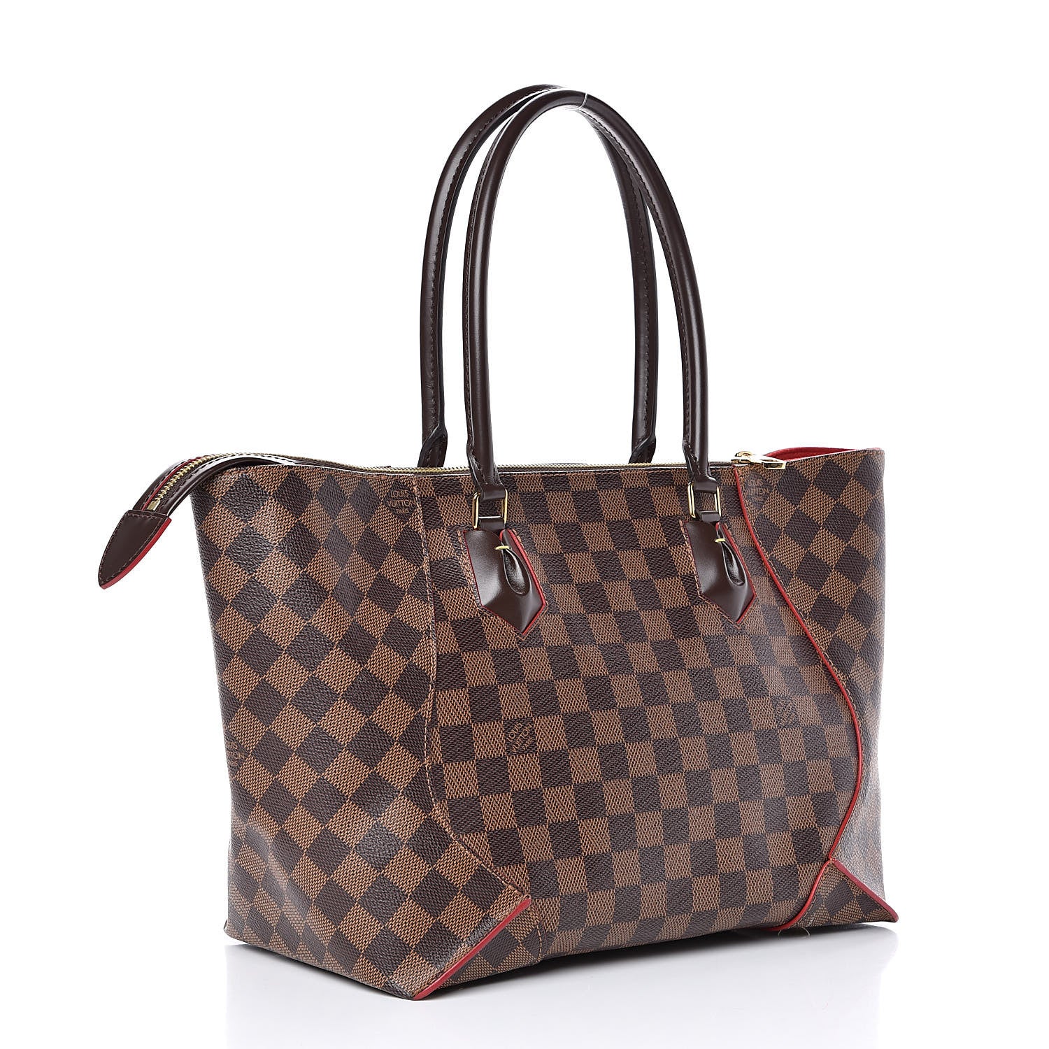 Louis Vuitton Damier Ebene Caissa Tote MM Cherry 3 of 13