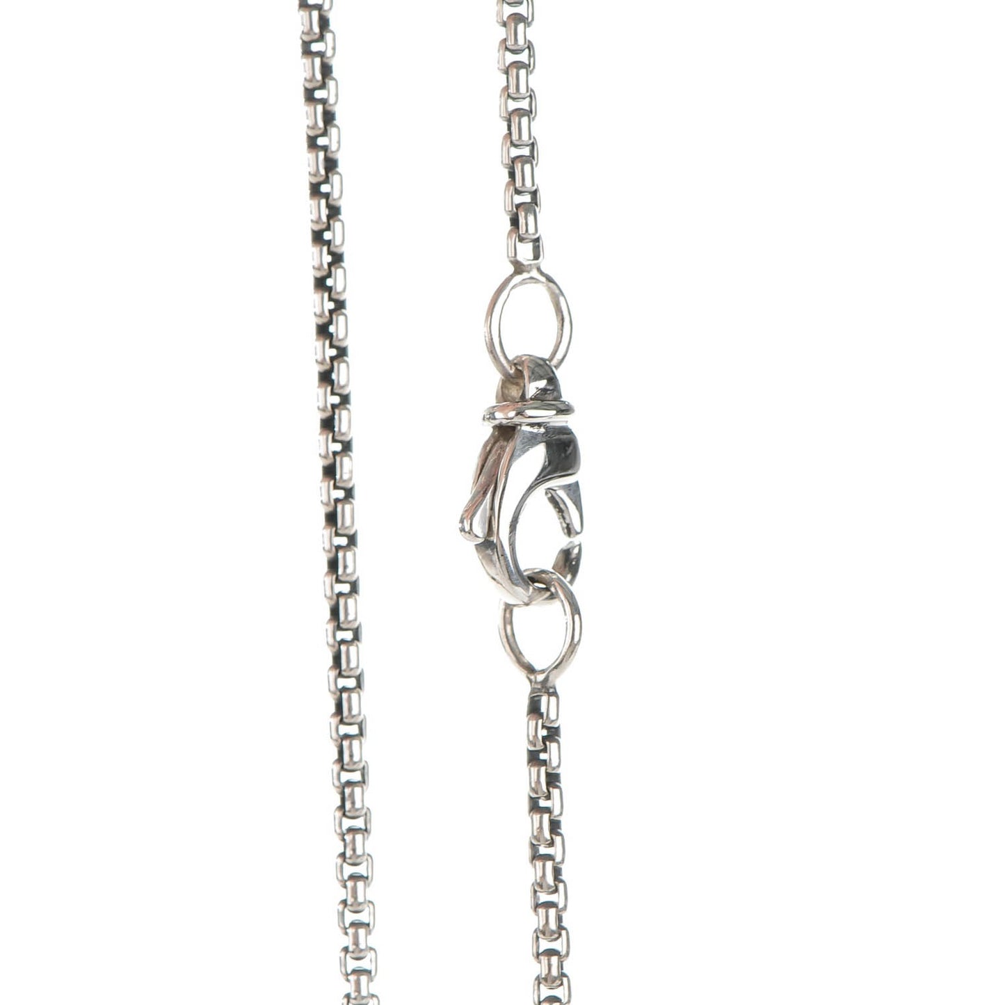 Sterling Silver Diamond Pave 7mm Petite Albion Pendant Necklace