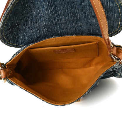 Louis Vuitton Monogram Denim Mini Pleaty Blue 5 of 10