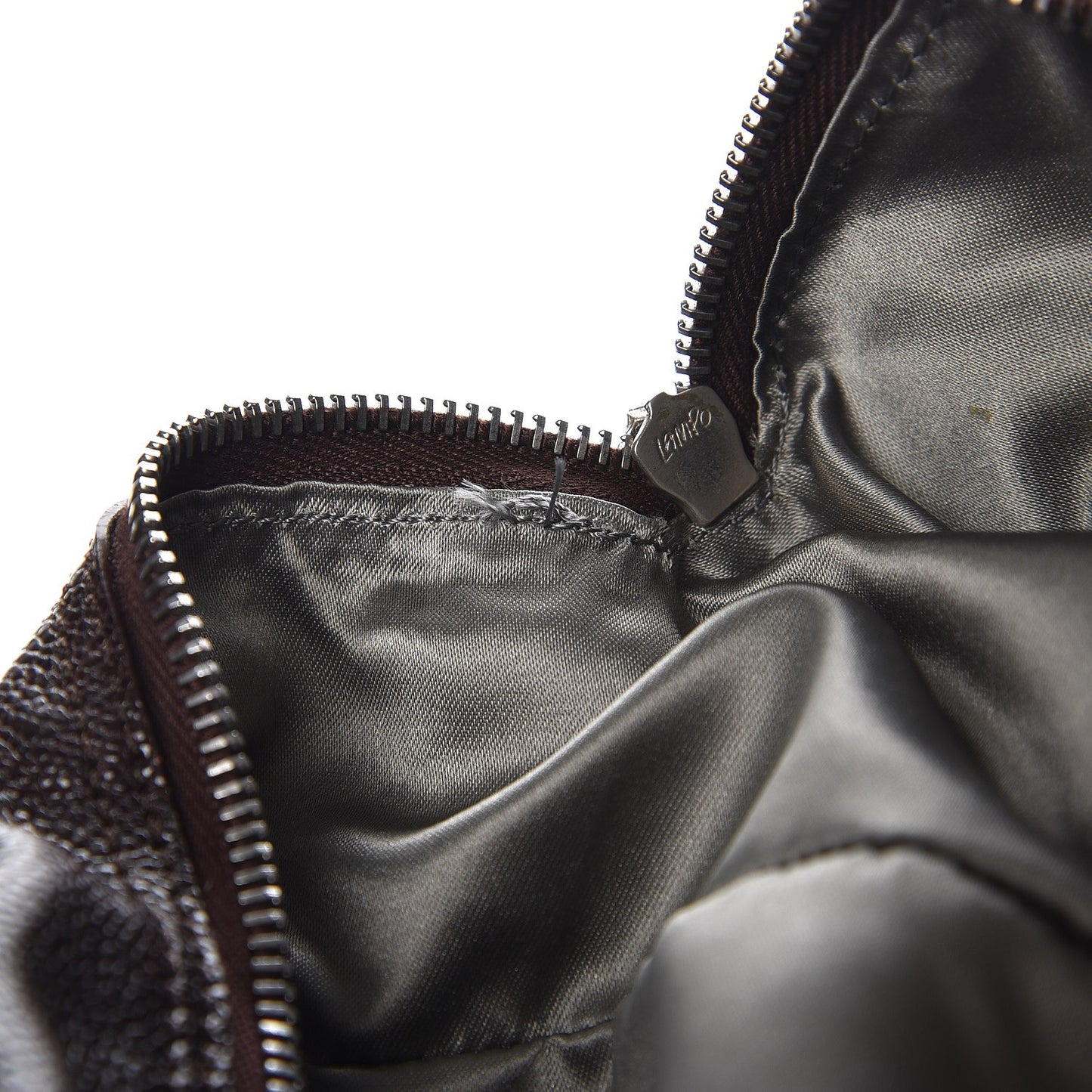 Caviar Quilted Mademoiselle Satchel Brown