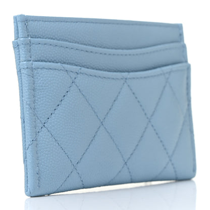 Chanel Caviar Quilted Card Holder Light Blue 3 of 11