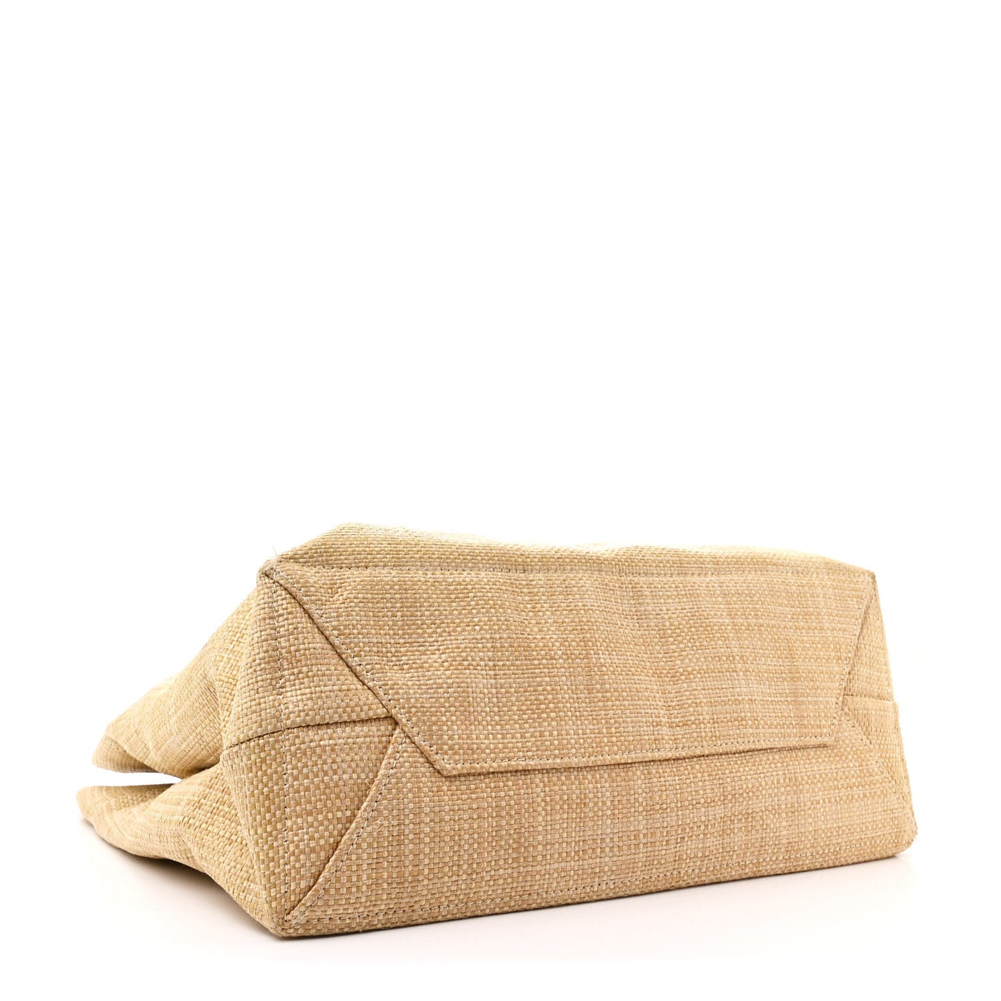 Raffia Logo Tote Naturale