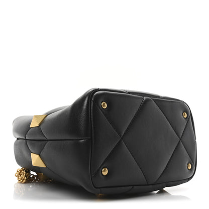 Valentino Garavani Nappa Small Roman Stud The Handle Bag Black 4 of 9