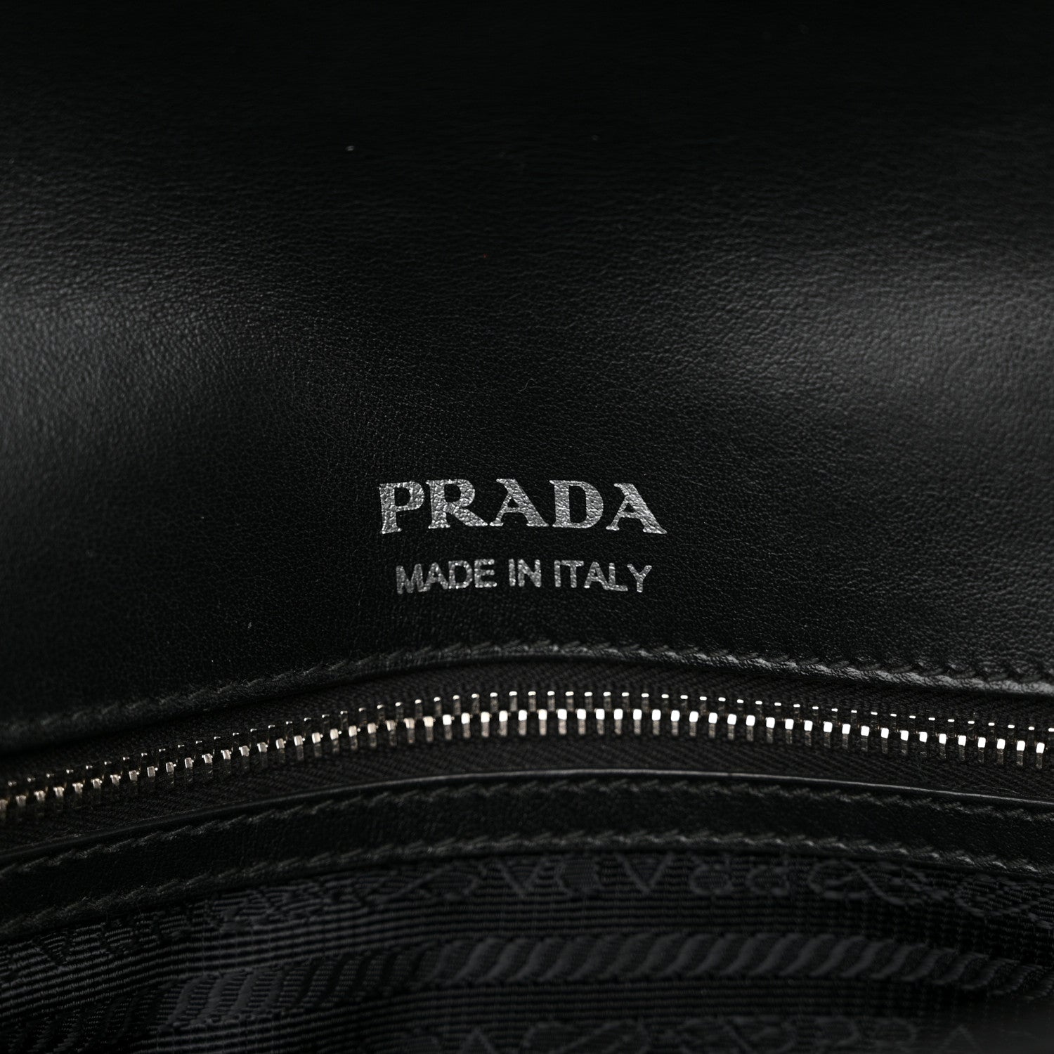 Prada Soft Calfskin Impunture Diagramme Large Chain Flap Shoulder Bag Black 6 of 12