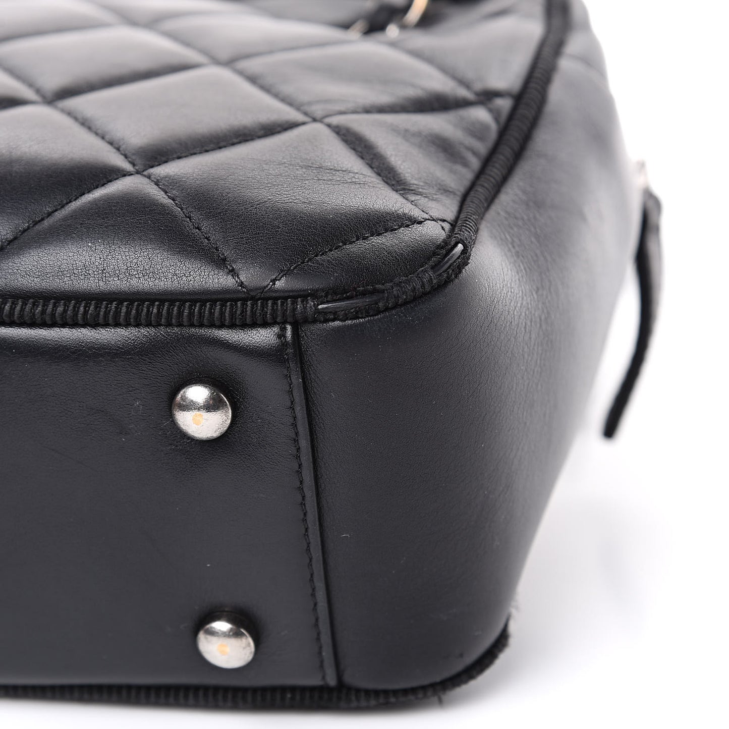 Calfskin Quilted Small Ballerine Camera Case Black