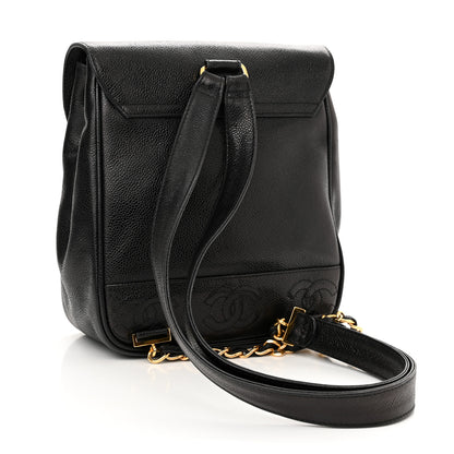 Chanel Caviar CC Backpack Black 2 of 9