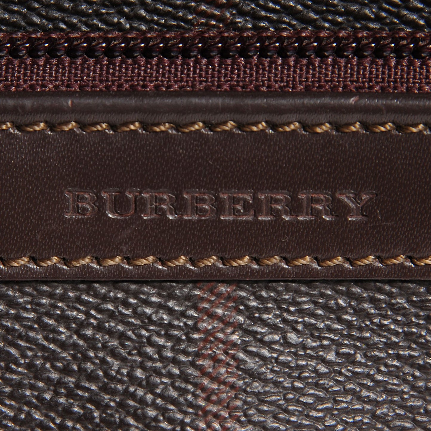 Check Messenger Bag Brown