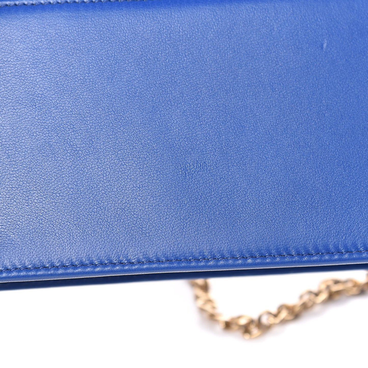 Nappa Matelasse Chain Crossbody Bag Azzurro