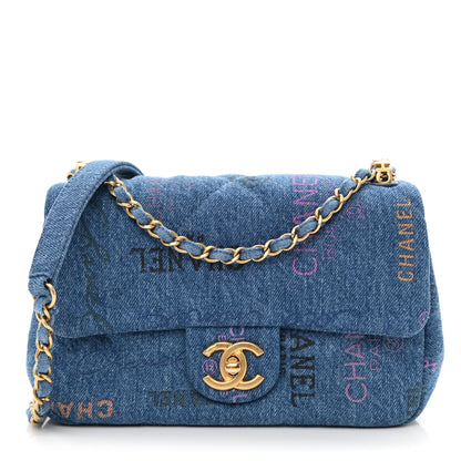 Chanel Denim Quilted Mini Denim Mood Rectangular Flap Blue Multicolor 1 of 9