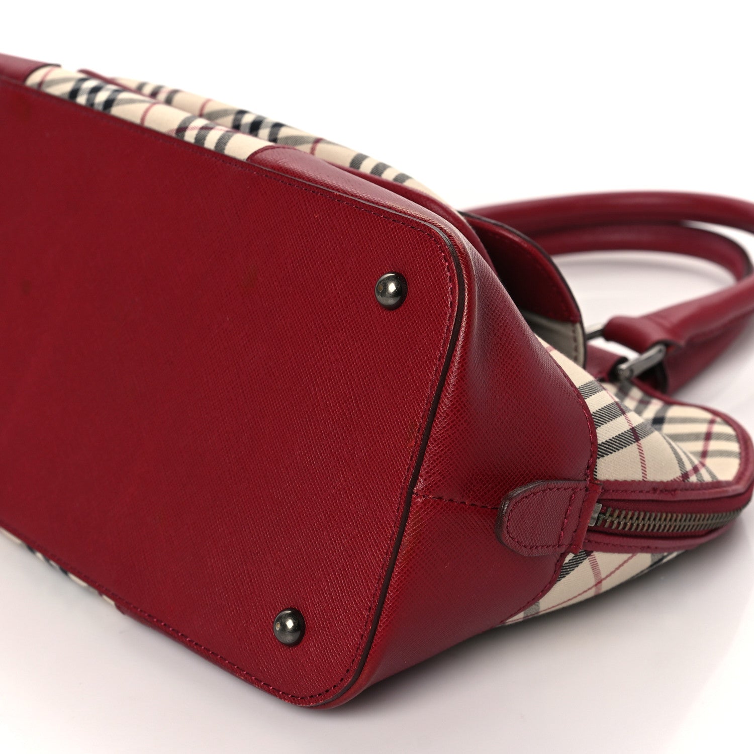 Burberry Nova Check Shoulder Bag Red 7 of 7